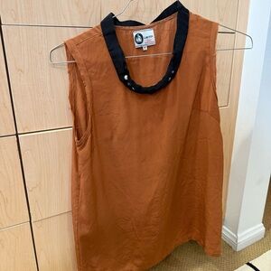Lanvin Women's Orange Sleeveless Top